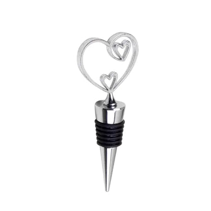 Zinc Alloy Wine Stopper Crystal Wine Champagne Bottle Stopper Vacuum Sealed Wedding Heart Gift  Wine Pourer Stopper Dropshipping