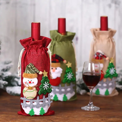 Santa Claus Wine Bottle Cover