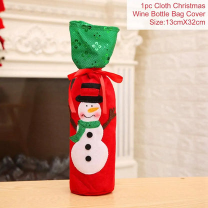 Santa Claus Wine Bottle Cover