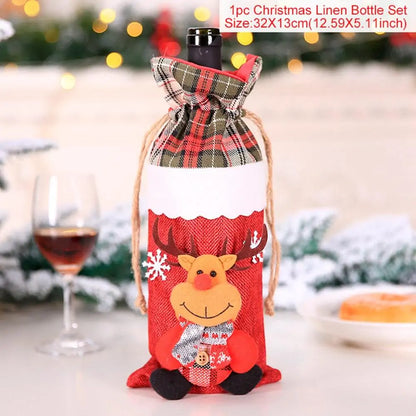 Santa Claus Wine Bottle Cover