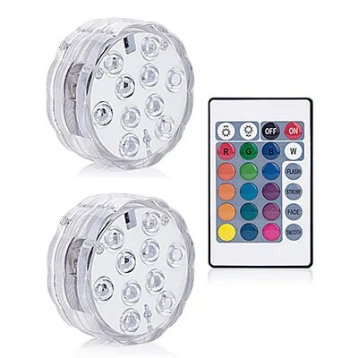 LED Remote Controlled RGB Submersible Lights