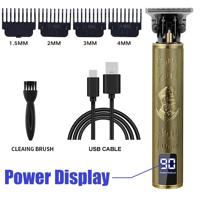 Vintage T9 Hair Clipper Beard Shaving Body Hair Trimmer Clippers Electric Men Haircut Machine 0mm Barber Shaver