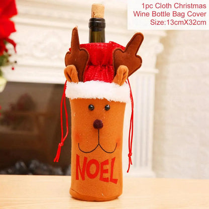 Santa Claus Wine Bottle Cover