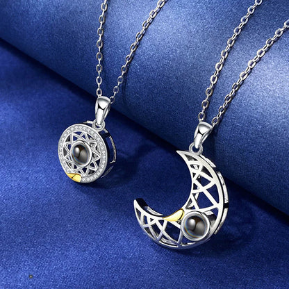 Moon Soulmates Projection Necklace