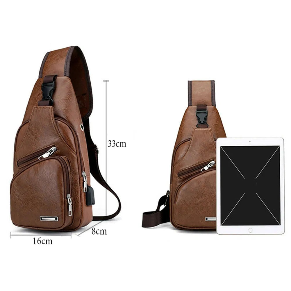 Unisex USB Charging Chest Bag