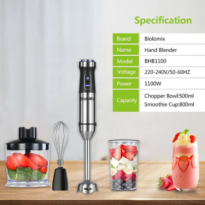 Stainless Steel Immersion Blender Set