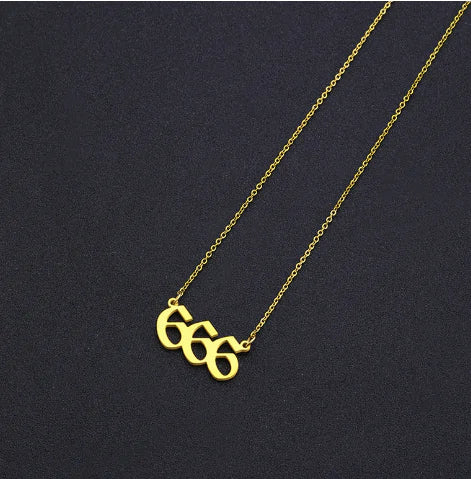 Lucky Numbers Angel Necklace