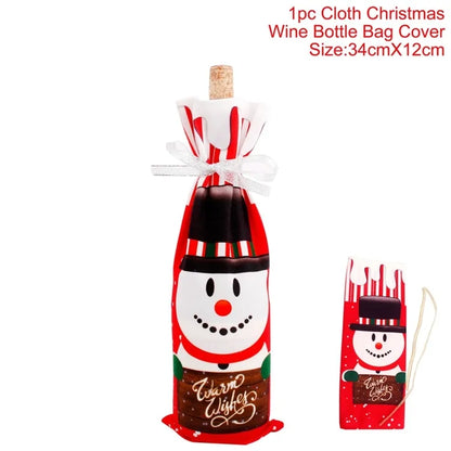 Santa Claus Wine Bottle Cover