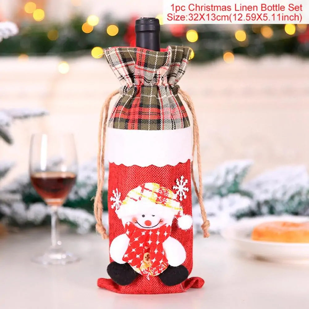 Santa Claus Wine Bottle Cover