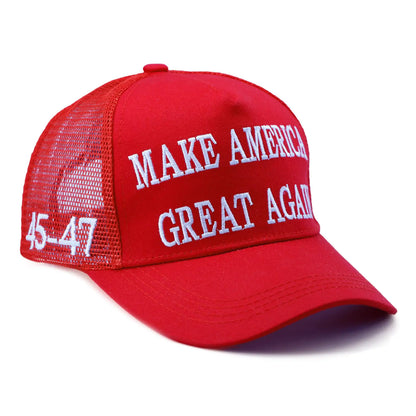 Trump 45-47 MAGA Hat Trump 2024 Hat Make America Great Again Hat Embroidered Adjustable Baseball Cap One Size Trump 2024 Red