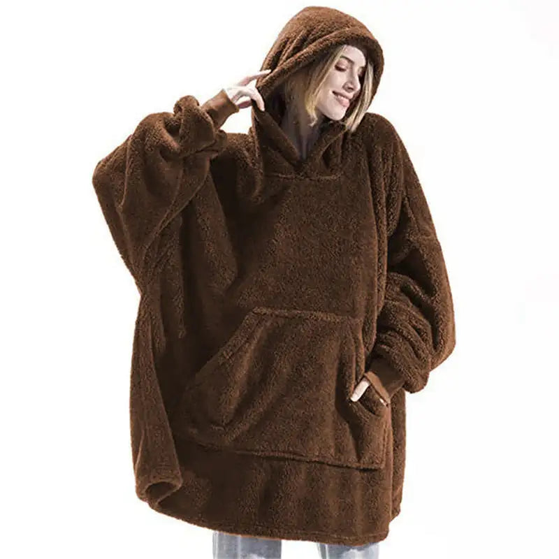 Oversized Fleece Blanket Hoodie