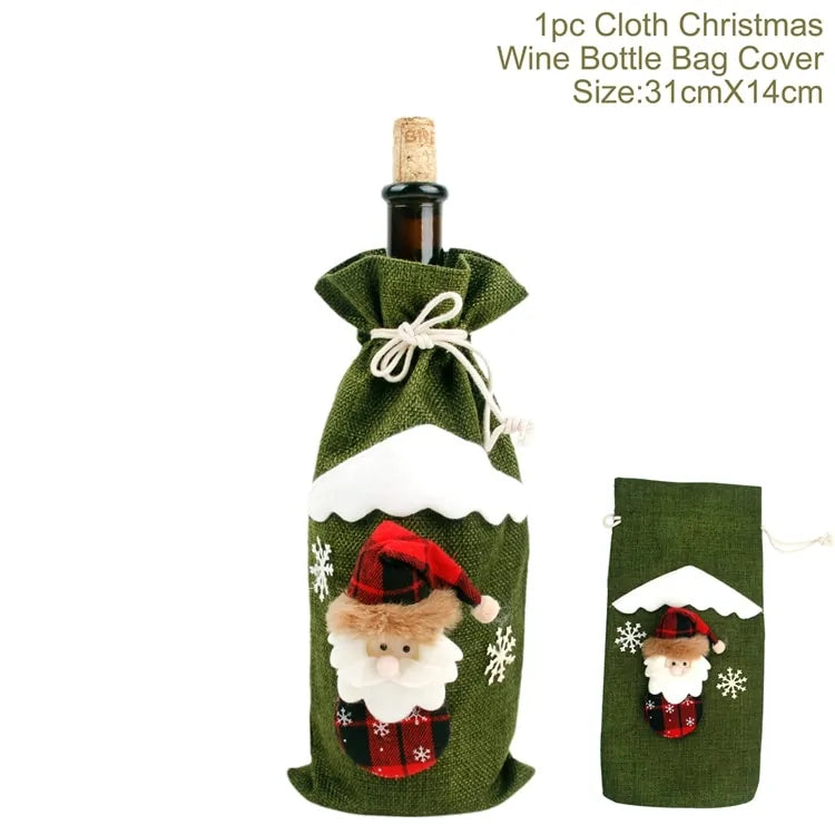 Santa Claus Wine Bottle Cover