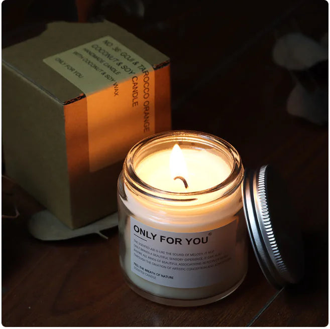 Creative Handcrafted Aromatherapy Candle in Glass Jar – Perfect Gift