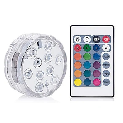 LED Remote Controlled RGB Submersible Lights