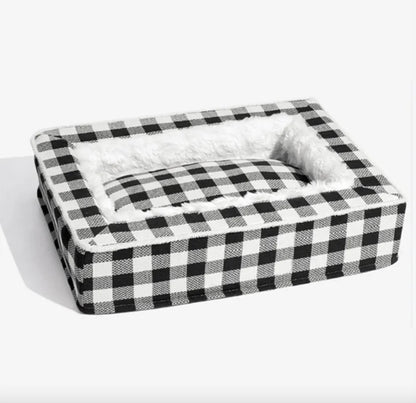 Classic Plaid Pet Bed (Removable & Washable)