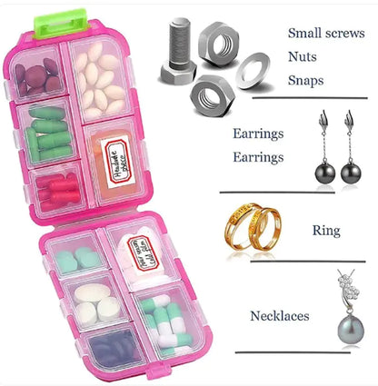 10-Slot Pill Box Organizer