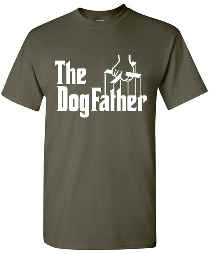 Dogfather Pet Lover Tee - Fathers Day Military Green