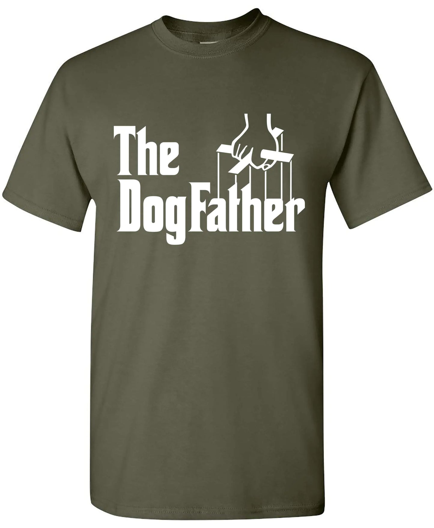 Dogfather Pet Lover Tee - Fathers Day Military Green