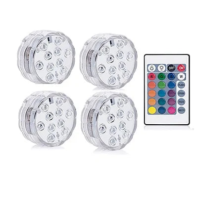 LED Remote Controlled RGB Submersible Lights