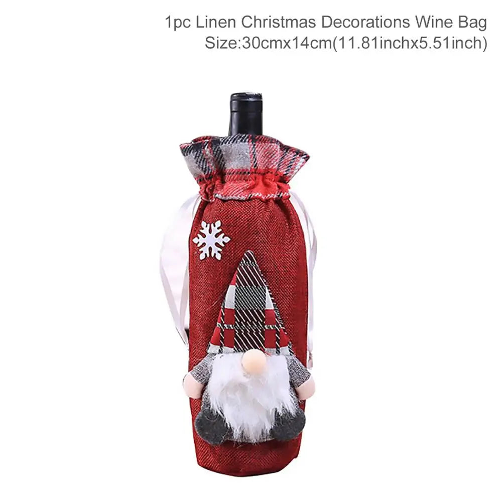 Santa Claus Wine Bottle Cover