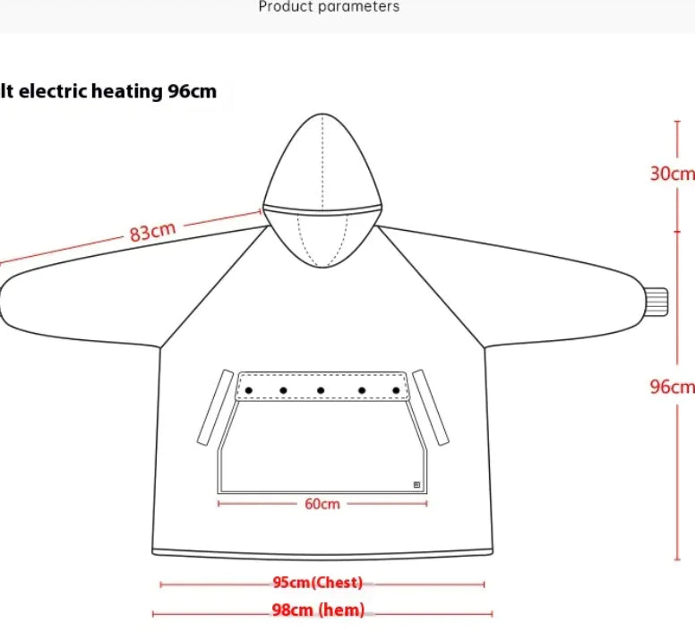 Three-zone Heating Electric Hooded Blanket