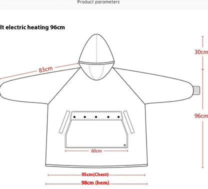 Three-zone Heating Electric Hooded Blanket