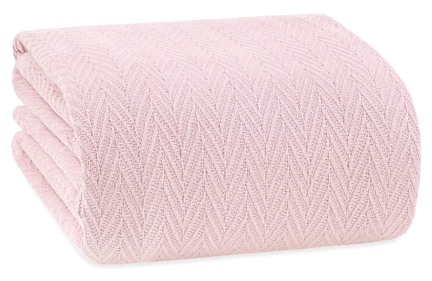 King Size Blankets for Bed 100% Cotton Soft Breathable 410Gsm 108x90 Inches Pink