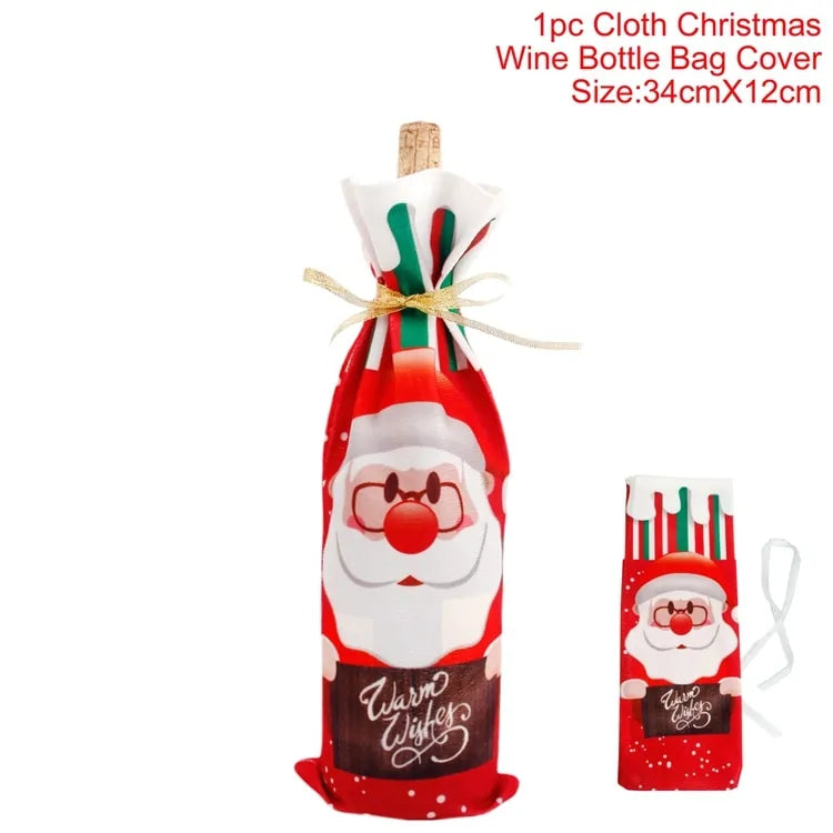 Santa Claus Wine Bottle Cover