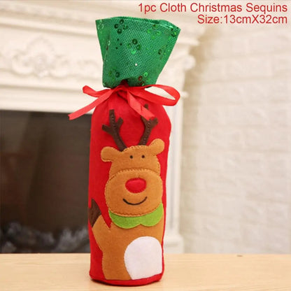 Santa Claus Wine Bottle Cover